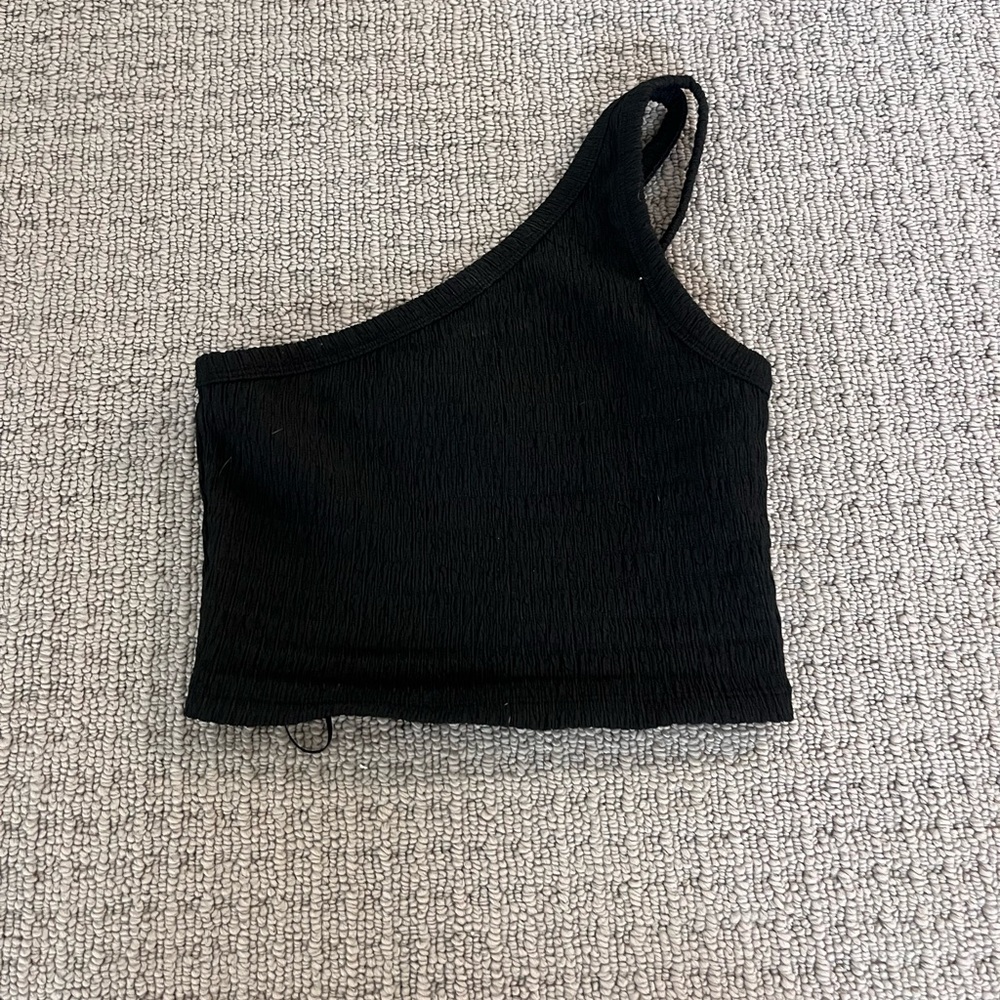 Xs one shoulder American eagle black crop top